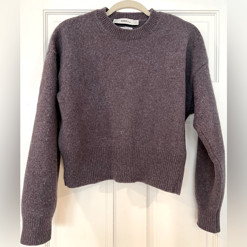 Zara Limited Edition Wool & Yak Blend Sweater in Purple— Size Small